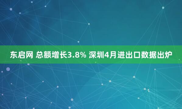 东启网 总额增长3.8% 深圳4月进出口数据出炉