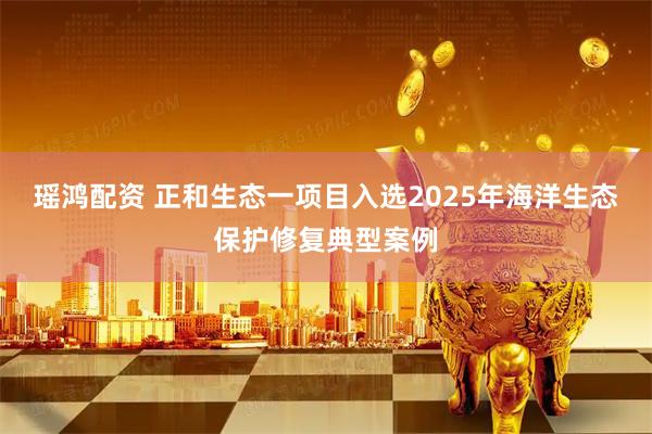 瑶鸿配资 正和生态一项目入选2025年海洋生态保护修复典型案例
